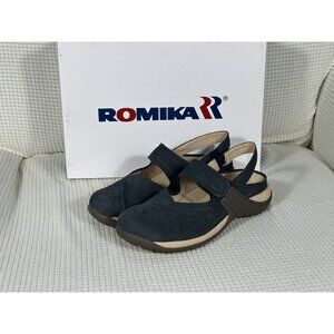 Romika Shoes Milla 133 Blue Comfortable Clogs, Size EU36, US 5.5, NWB